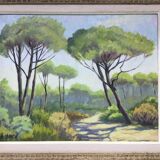 A. ledieu - oil on canvas saint raphael