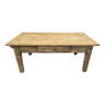 Ancienne table basse en sapin avec un  tiroir