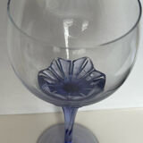 6 coloured glass wine glasses