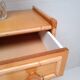 Bamboo and rattan wood chest of drawers from the 60s