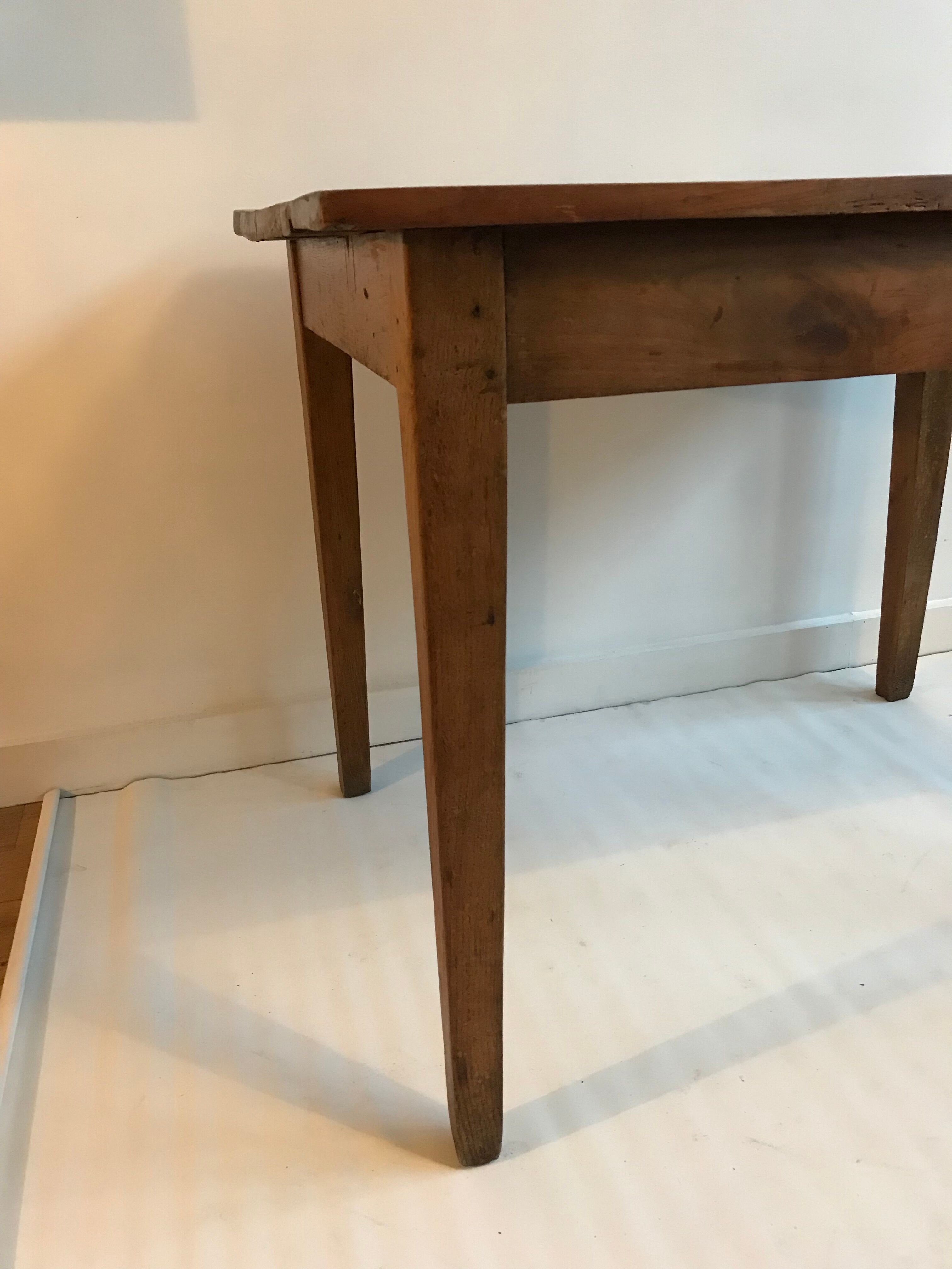 Massive wooden farm table