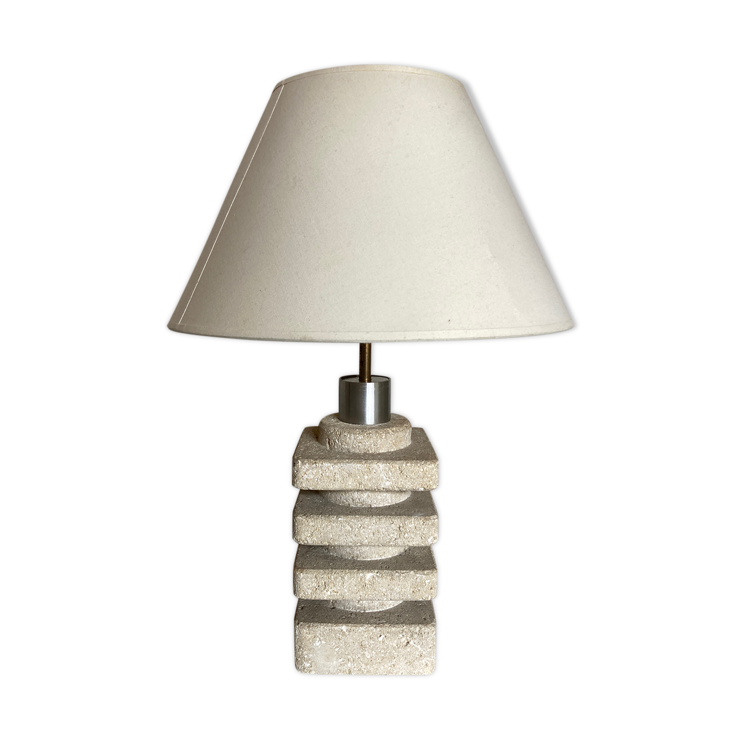 Lamp by Albert Tormos in limestone of the Luberon, Saint Tropez 1970