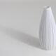 White porcelain vase with striped relief by Rosenthal, designed by Martin Freyer, Germany, 1960s.