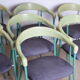 Lot de 8 chaises, années 1980