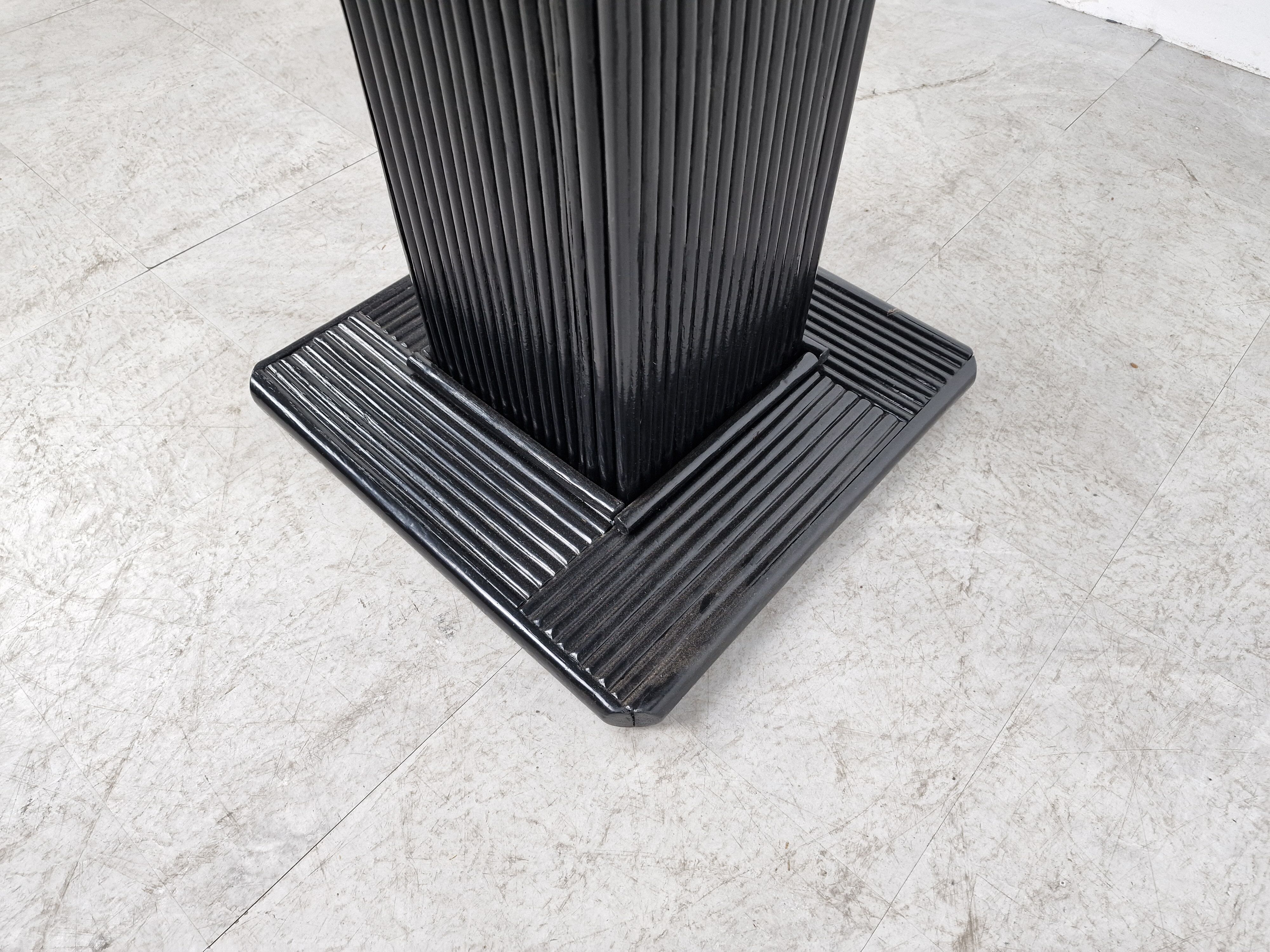 Bamboo dining table by Vivai Del sud, 1970s