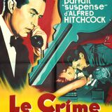 Original movie poster "LeCrime was almost perfect"1955 Hitchcock, kelly...