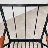 Armchair 50s metal and wood