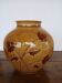 Vintage glazed vase with floral decoration signed Nigon.