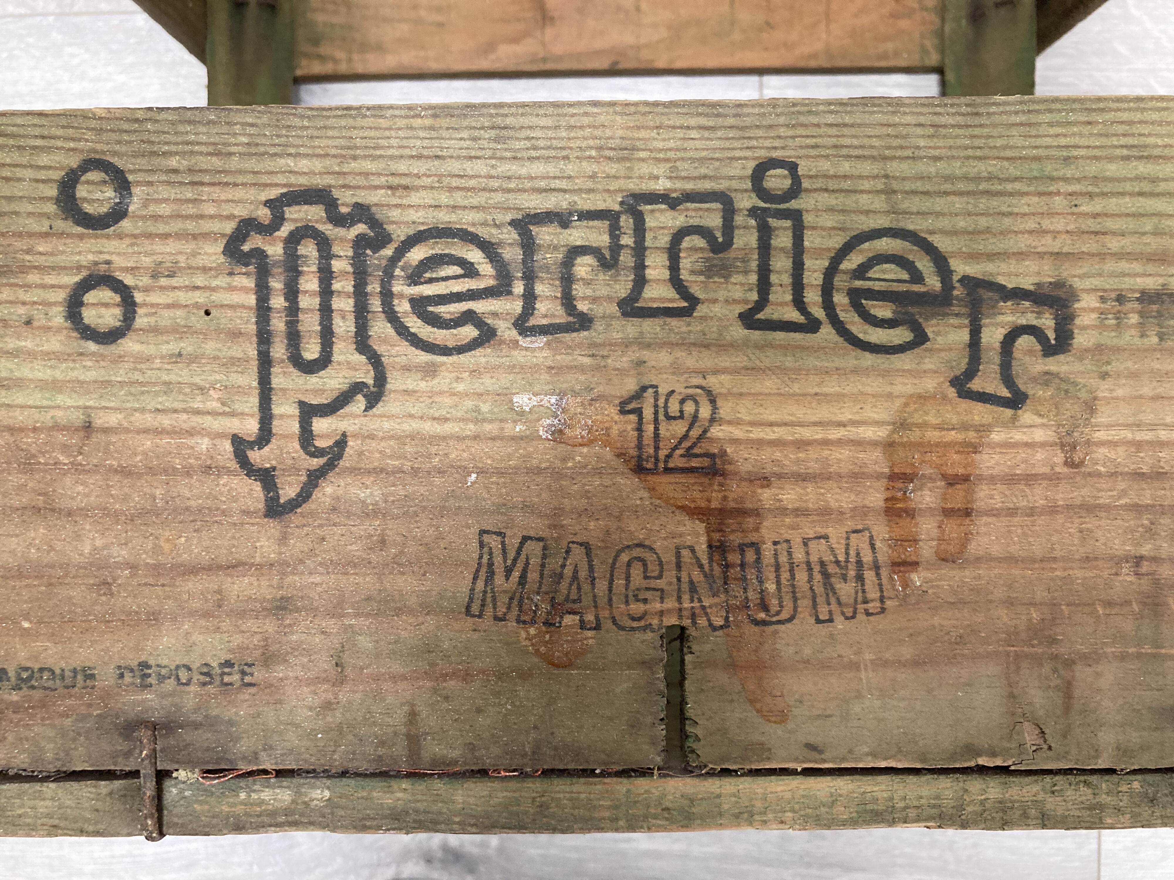 Vintage perrier crate