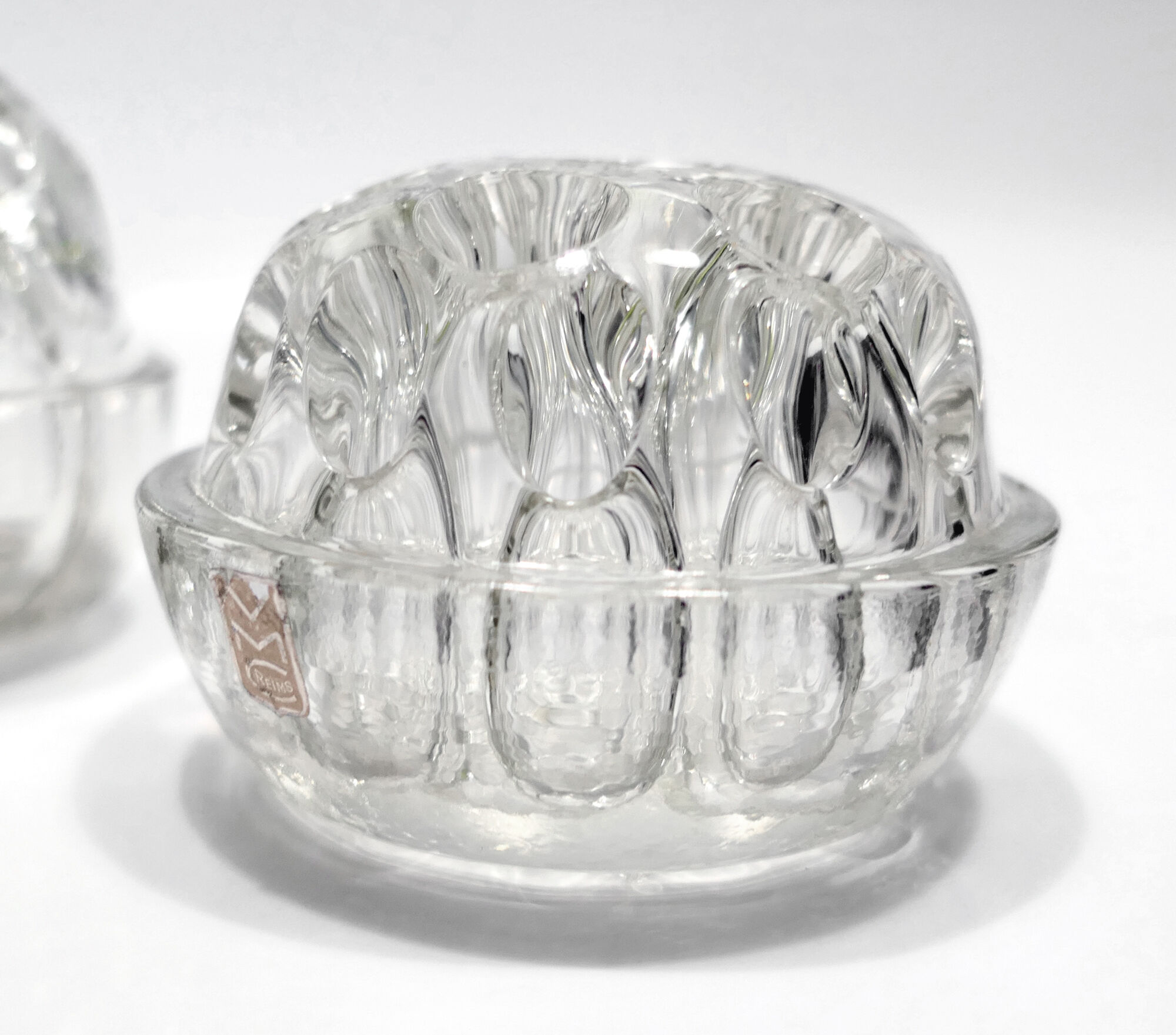 Three Glass Flower Picnics by VMC Reims 60s-70s