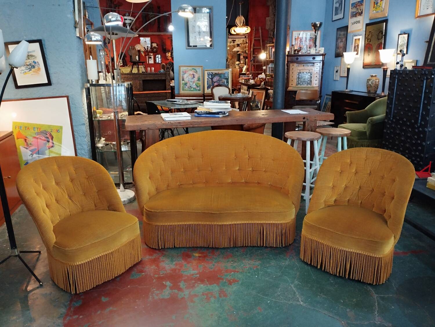 Toad sofa and 2 armchairs set