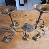 Pair of 19th century bronze candlesticks