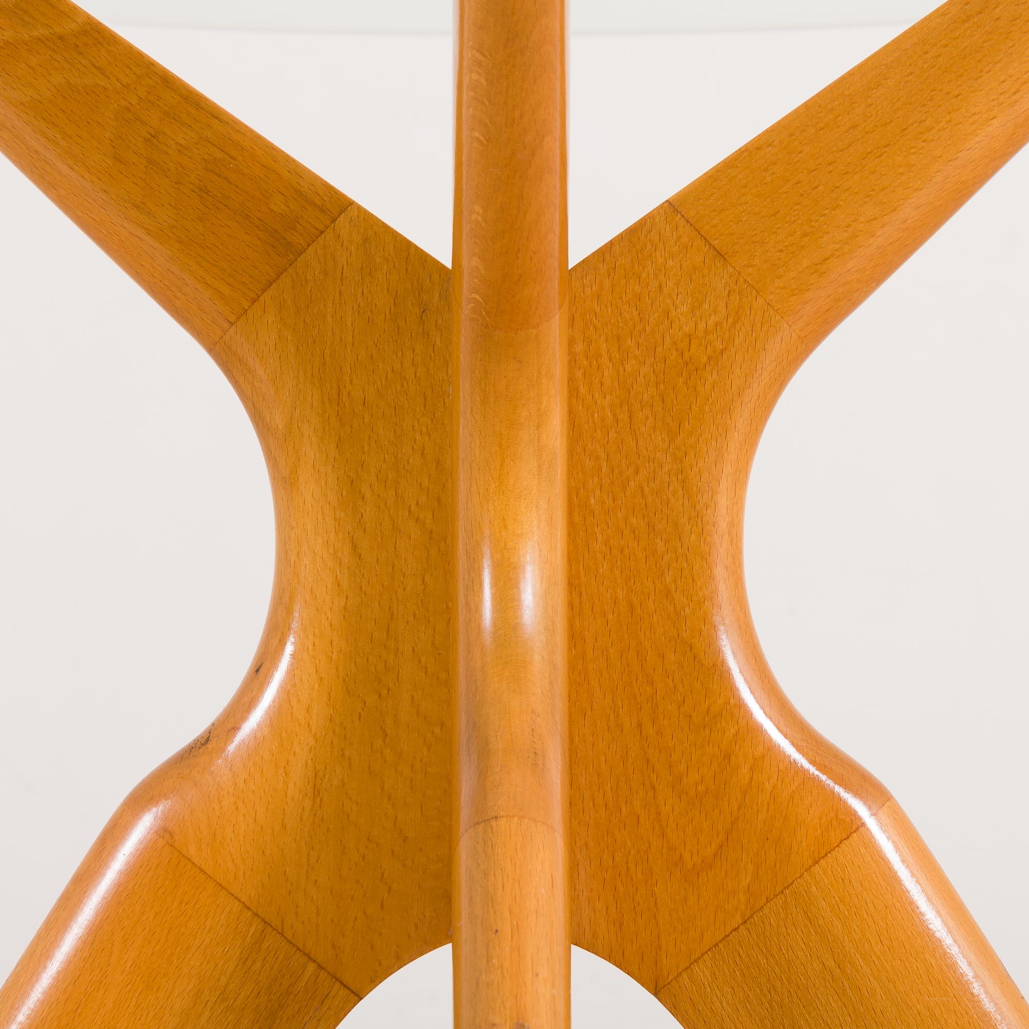 Italian round glass dining table 50s