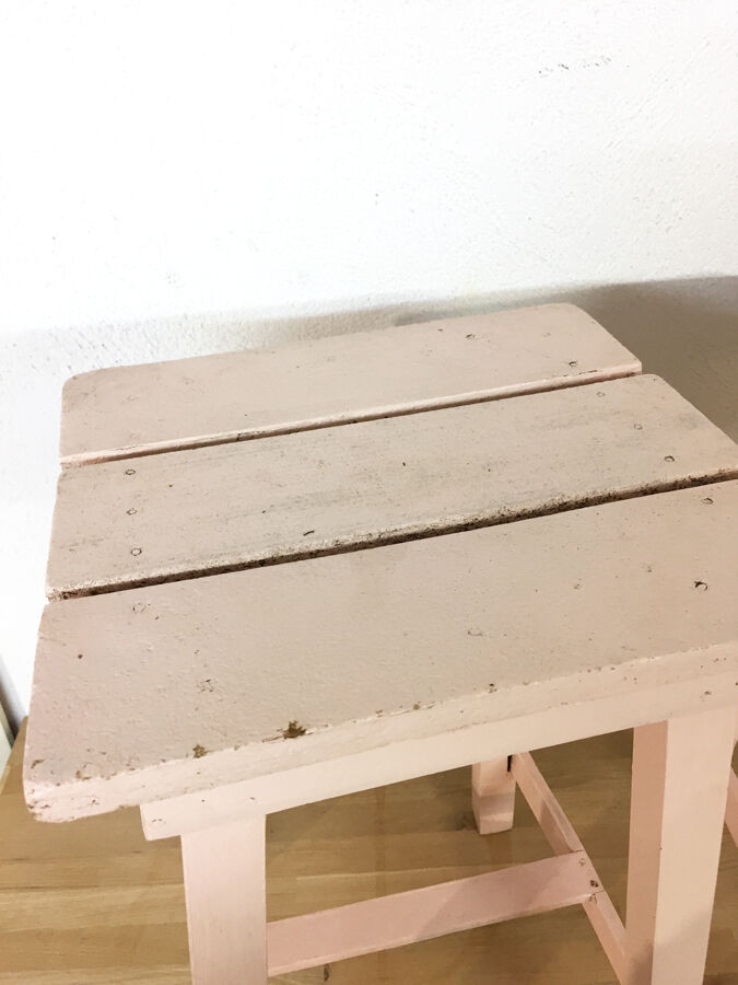 Vintage pink farm stools, 1960