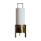 Stilnovo Italian brass glass table lamp 1950s