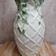 Large vintage Portuguese vase FG Trompe-l'œil vase with raised ivy decoration