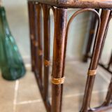 Rattan side table