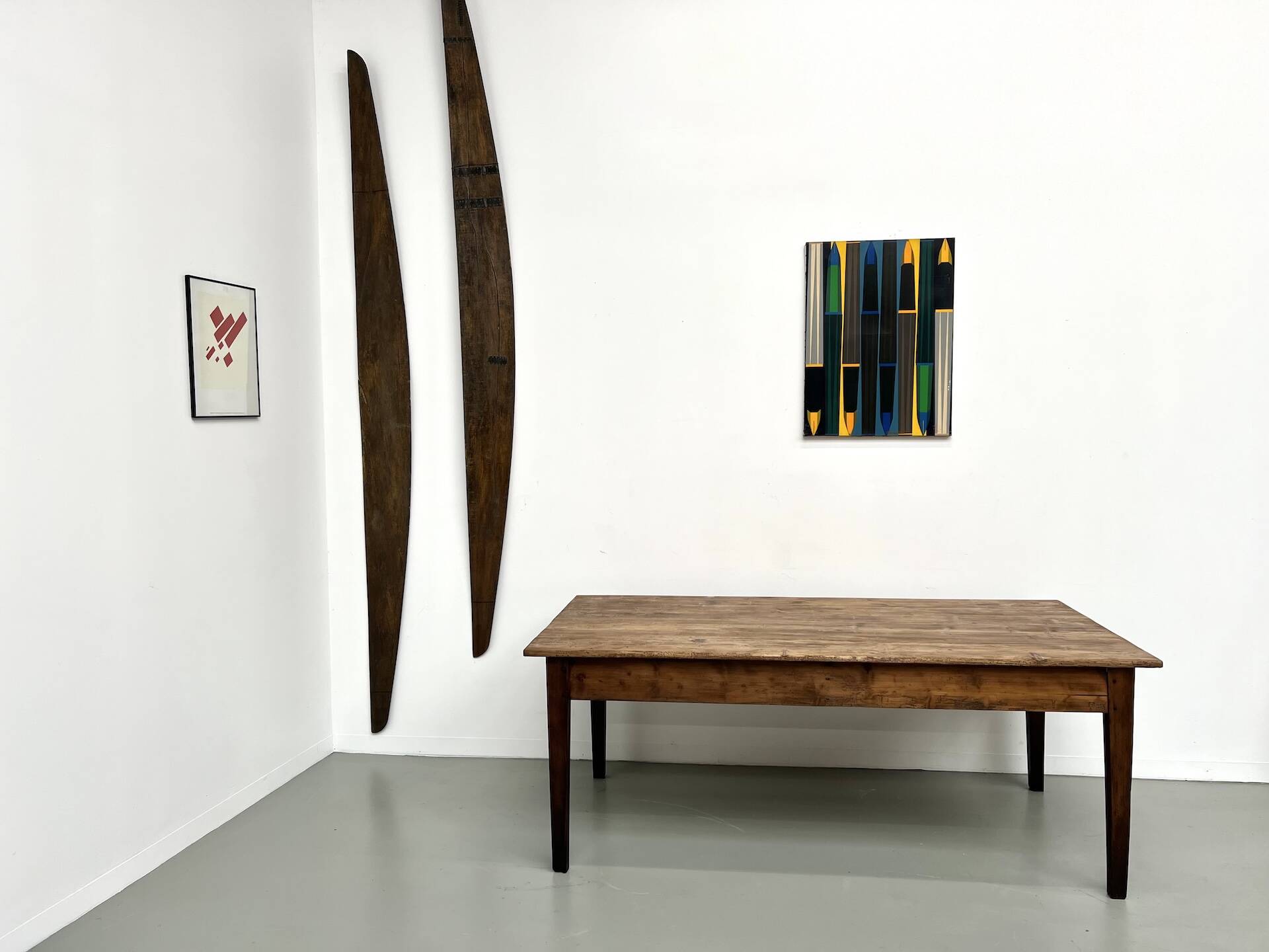 Table de ferme en pin, années 50