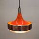 Vintage Chrome & Orange Pendant Lamp - 1970s Massive Belgium Lighting
