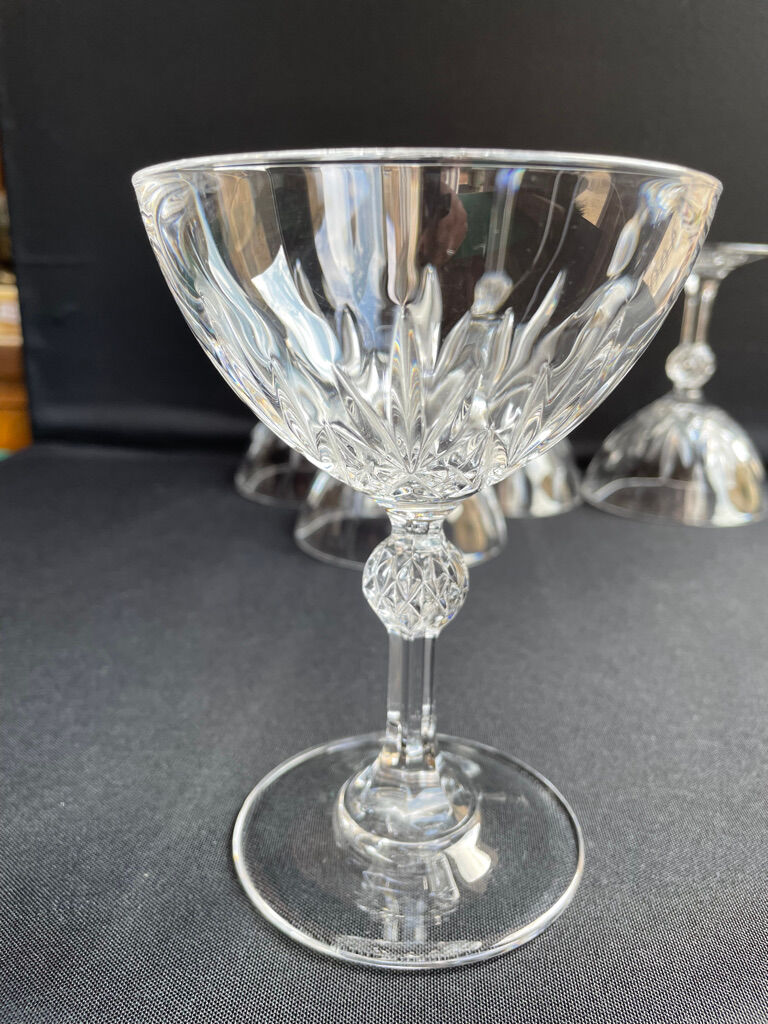 Champagne Glasses (5) - Mid-century modern - Crystal