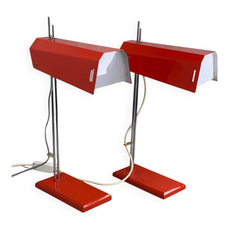 Mid-century design desk lamps by Josef Hurka for Lidokov.
