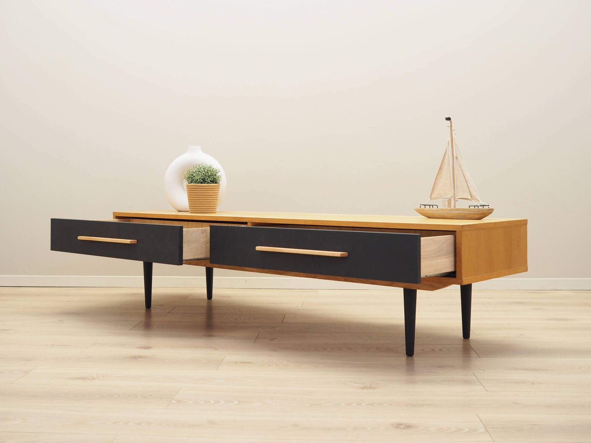 Oak lowboard, Scandinavian design