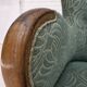 1960s, Danish armchair, green furniture velour, beech wood.