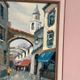 Original Swedish Oil on Canvas –“Market Alley” by B. Komino – Signed – Vintage & Framed –57 × 61 cm