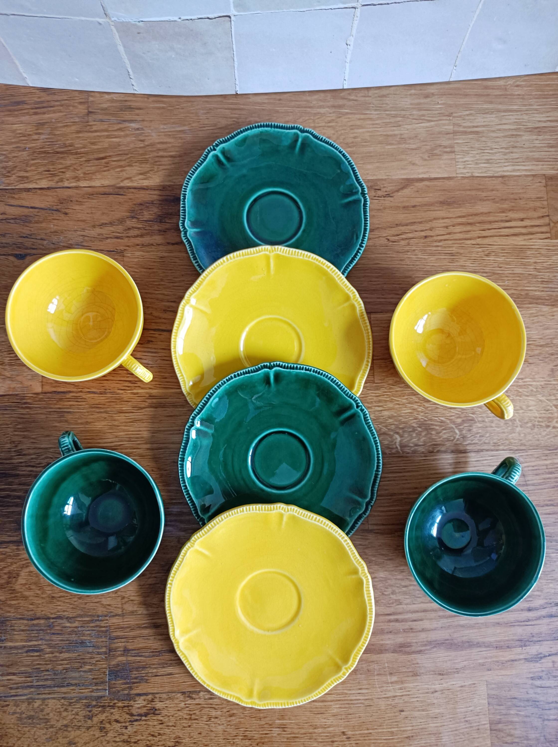 Lot de 8 tasses à café Longchamp multicolore