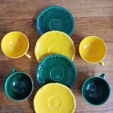 Set of 8 Longchamp multi-colored coffee cups