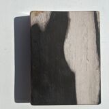Symmetrical multicolored petrified wood soap dish