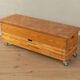 Unique storage chest as a storage cabinet and bench.