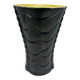 Vase des années 50 noir et jaune