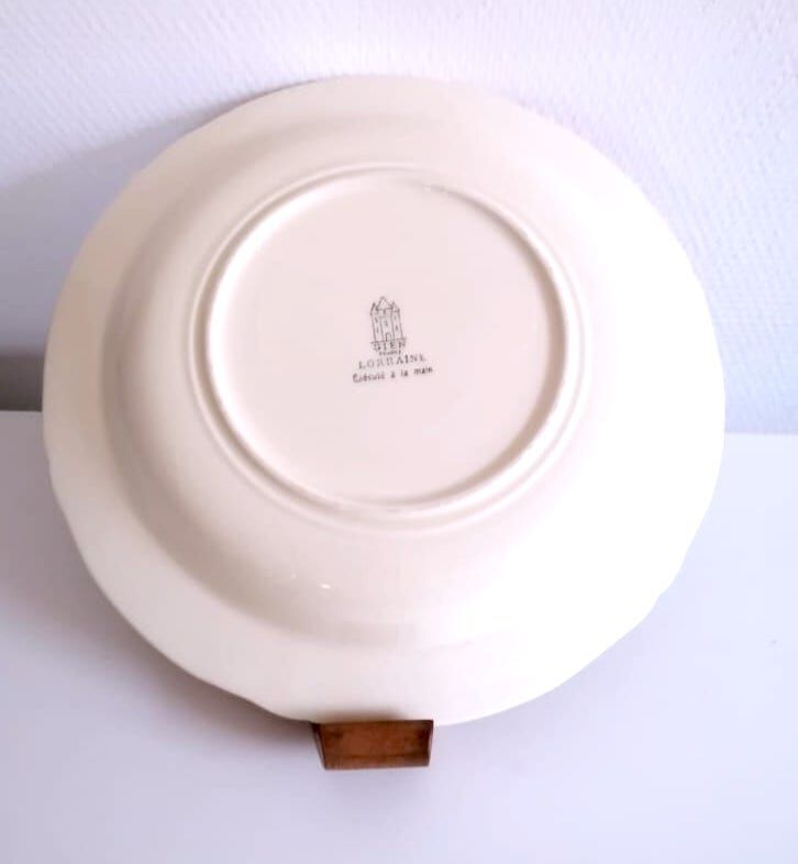 Gien earthen earthenware dish lorraine model
