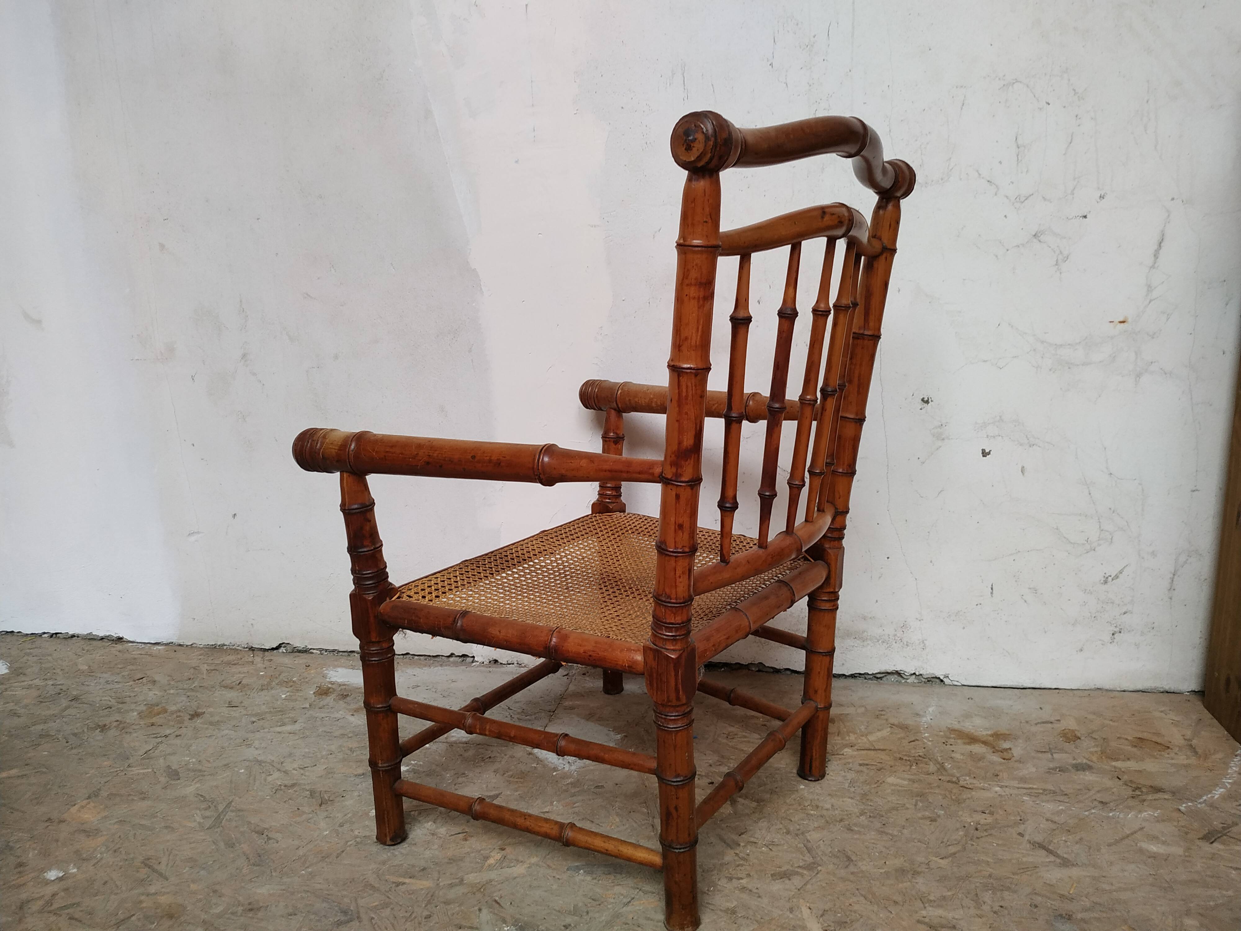 Bamboo armchair 1900