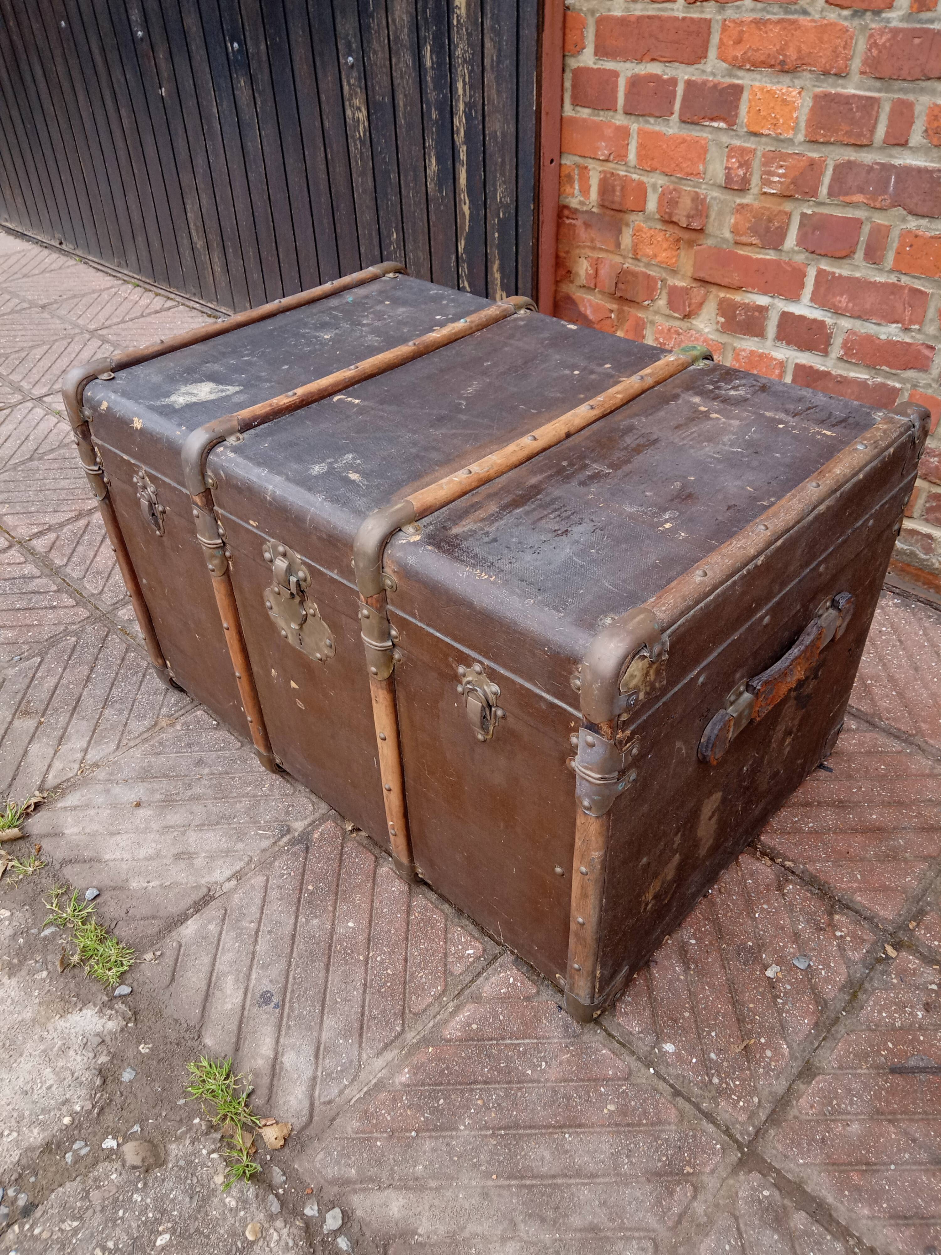 Old travel trunk