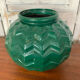 Enamelled cast iron ball vase art deco style