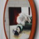 Danish teak 60s mirror diameter 100cm