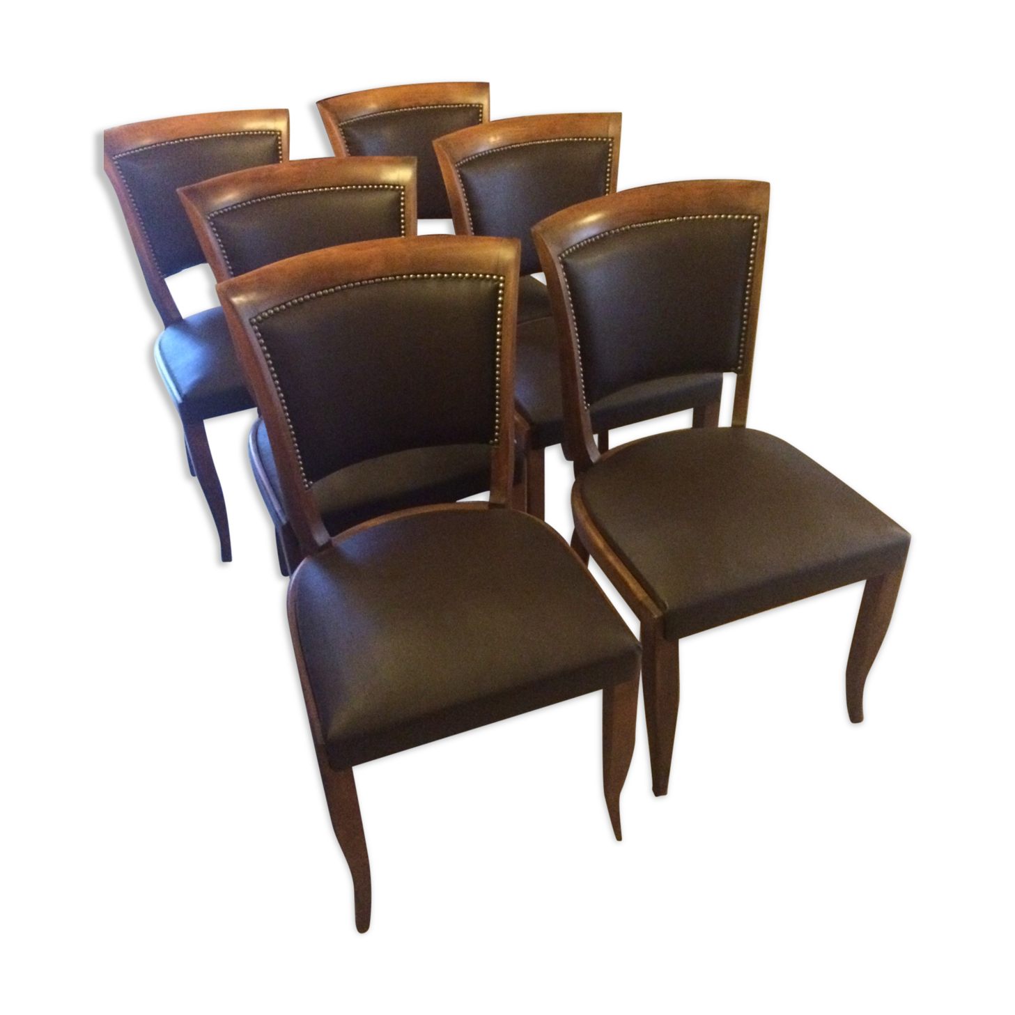 Set of 6 art deco chairs