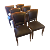 Set of 6 art deco chairs
