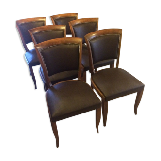 Set of 6 art deco chairs