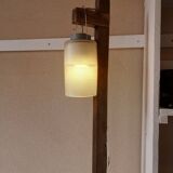 Floor lamp in wood and glass
