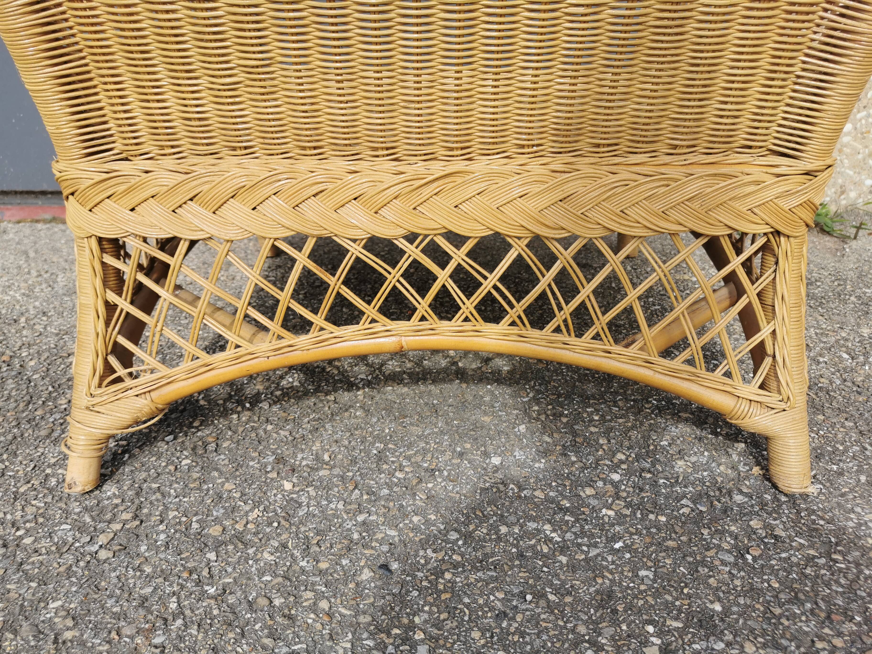 Complete rattan lounge from the 1950s