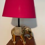 Lampe en laiton doré elephant
