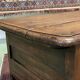 Banc coffre breton en châtaigner et marqueterie XIXème