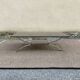 Smoked glass and chrome double coffee table 1980