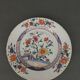 Flat plate in Imari porcelain Japan 19th century floral decoration