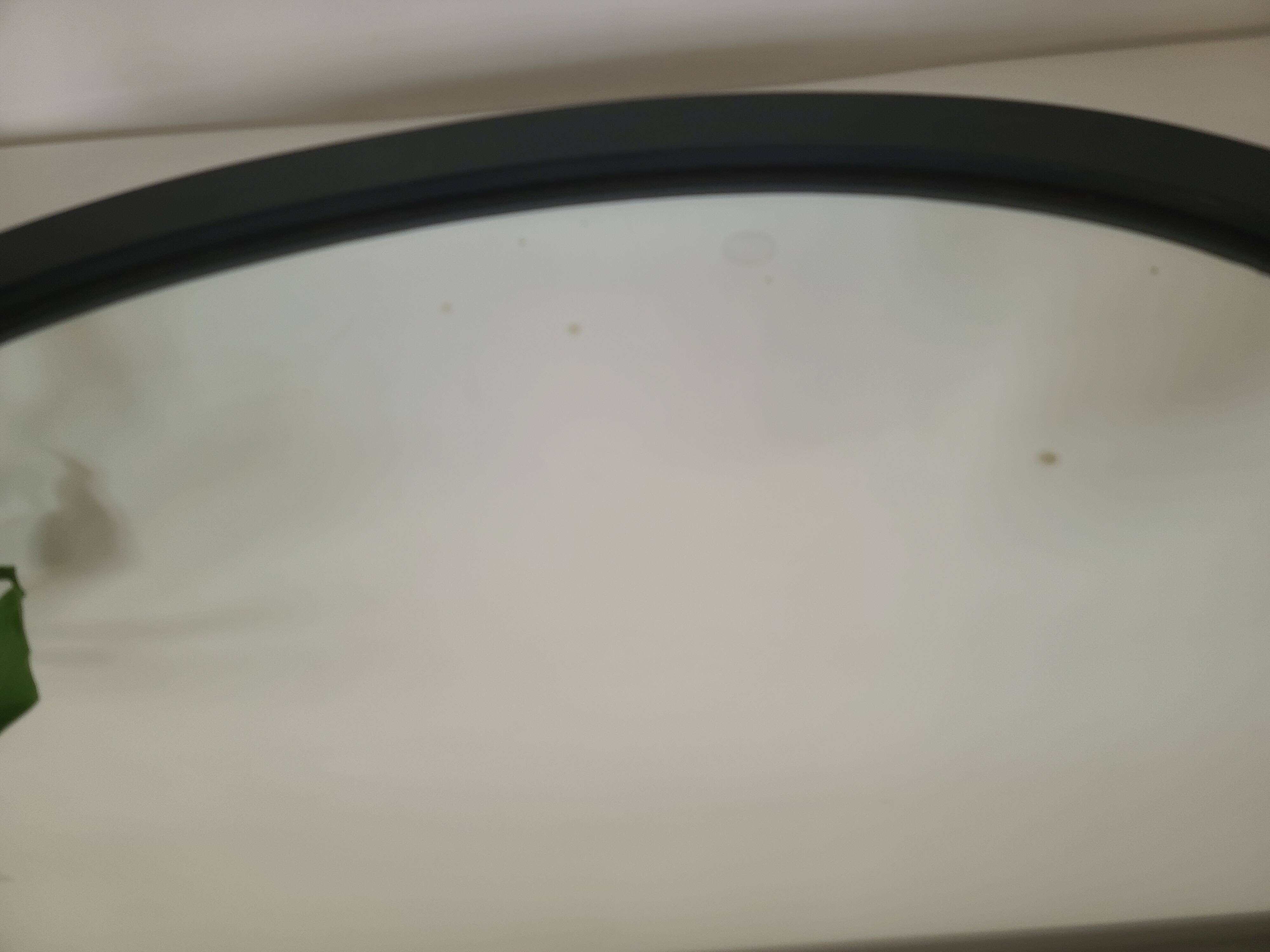 Modern Style Black Oval Wall Mirror