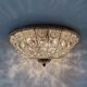 Large crystal Banci Italy ceiling lamp, 1960s