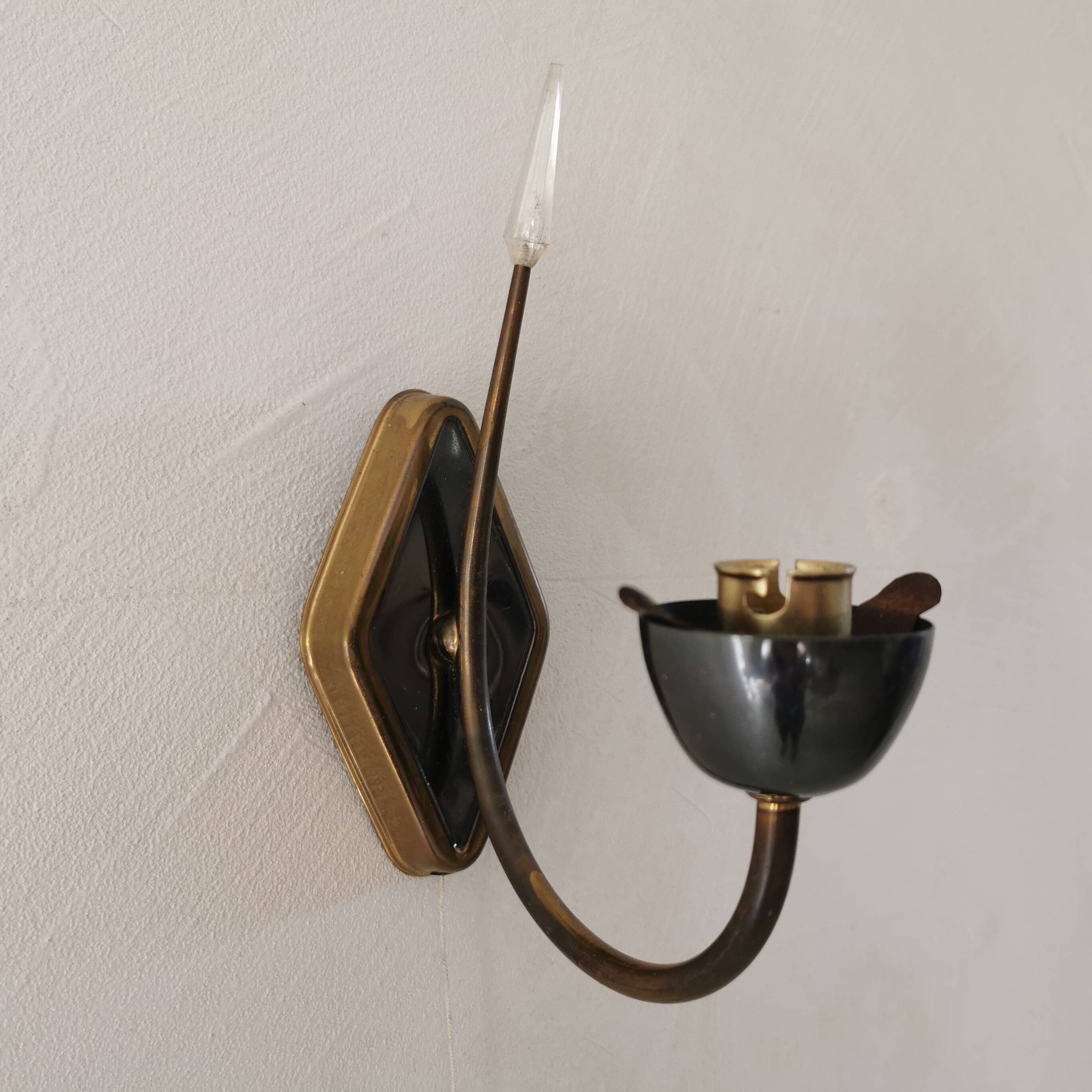 Gold metal wall lamp